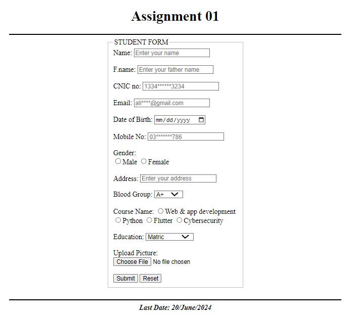 Student Form