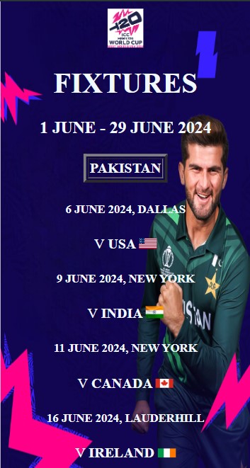 Pakistan Fixtures 2024